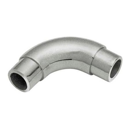 Lavi Industries Lavi Industries, Flush Elbow Fitting, Radius, for 1" Tubing, Satin Stainless Steel 44-731/1